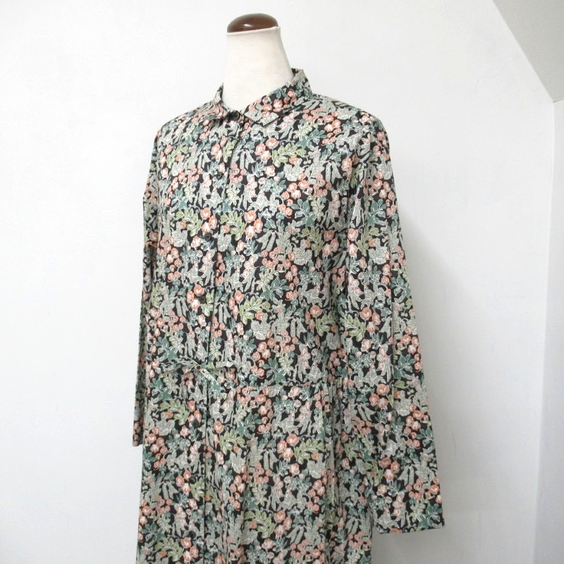 J.Sloane LIBERTY羽衿付きシャツワンピース /BK3 【日本製】